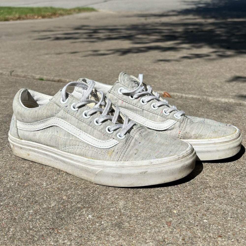 Vans Old Skool Speckle Jersey Gray White Pink Blue Purple Women’s size 7.5